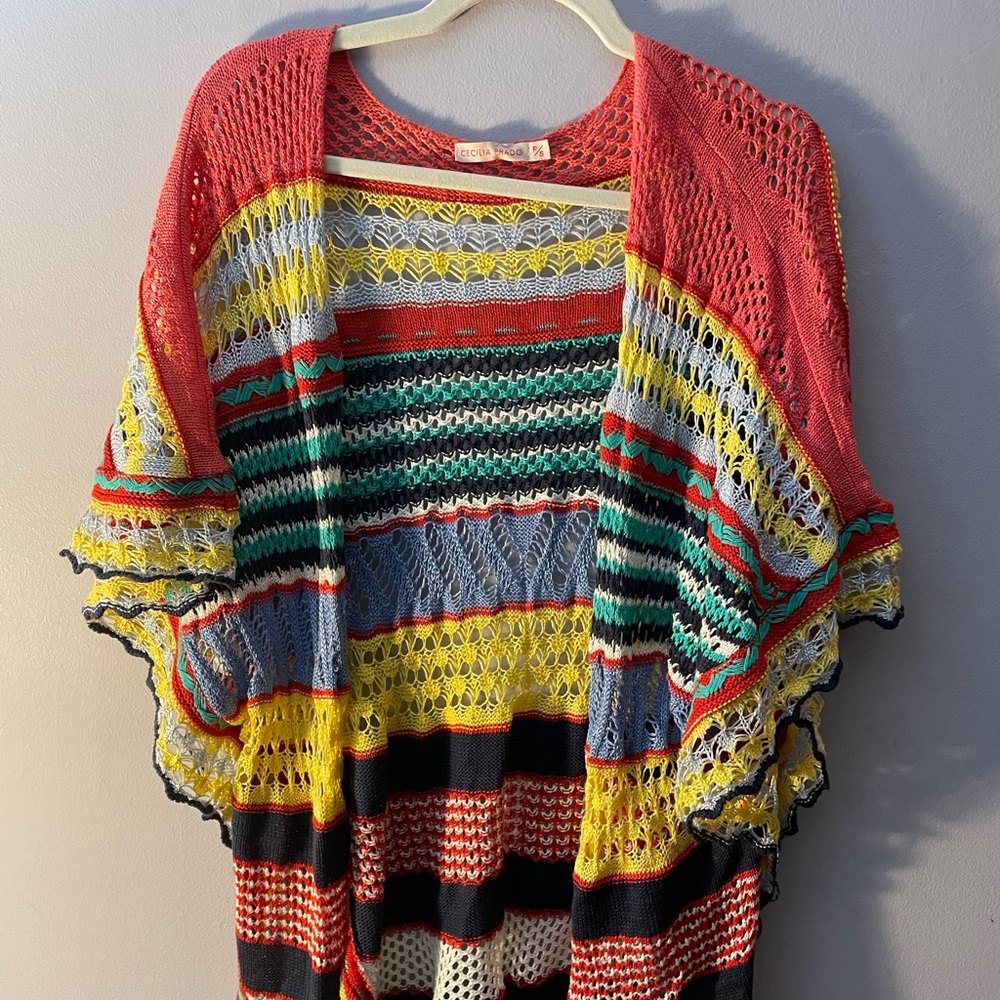 Cecilia Prado boho crochet sweater size P/S